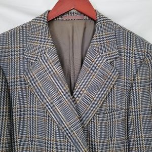 Burberrys' Cashmere Vintage Glen Plaid  Men Jacket See Measurements